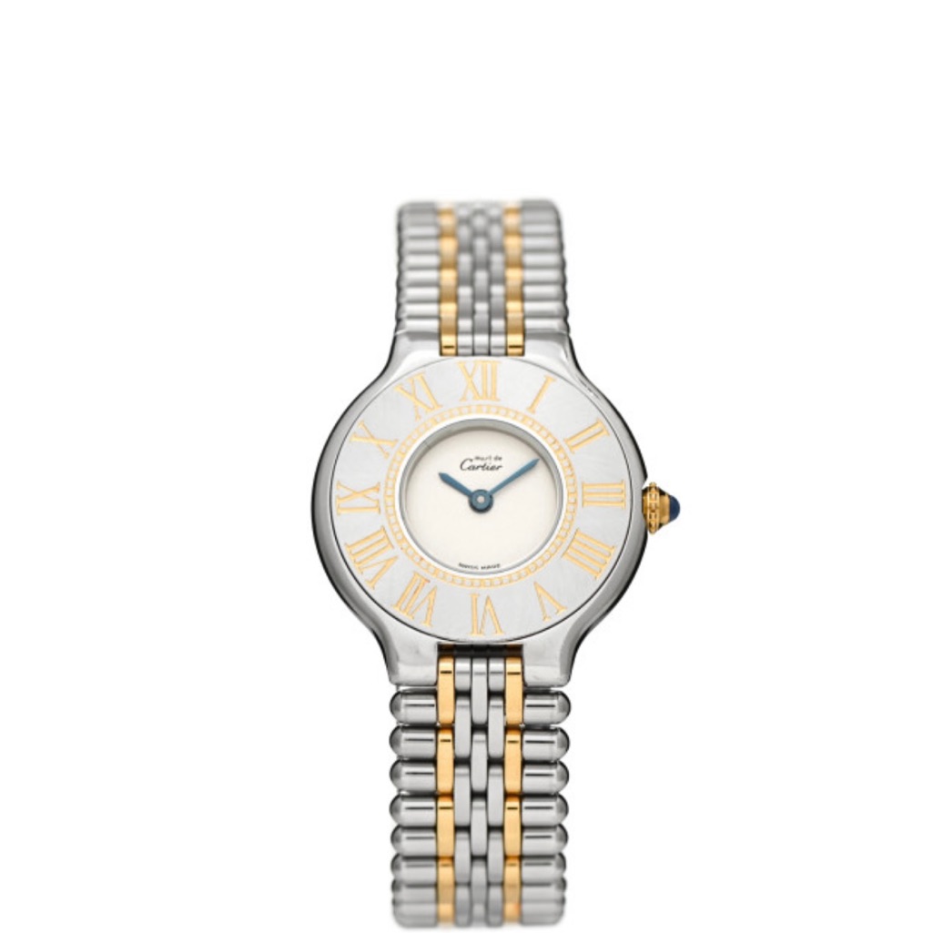 Cartier Stainless Steel 18k Yellow Gold Watch